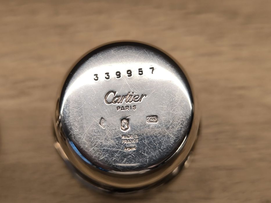 Продавам антикварен сребърен чифт чаши Cartier Paris