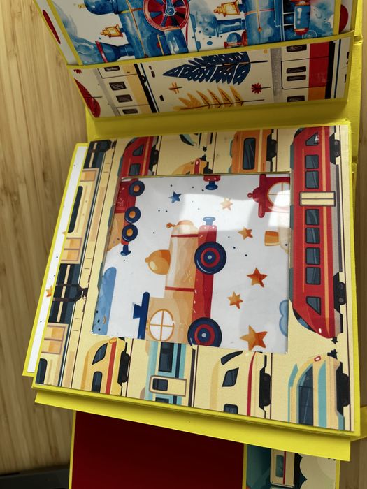 Ръчноправен детски албум за снимки - влакове