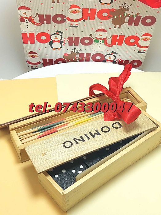 Pachet Cadou  Joc Marocoo mikadoSi Domino  Transport Gratuit