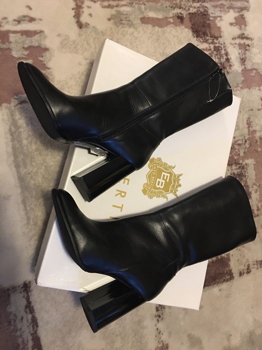 Cizme cu toc din piele naturala - NOI