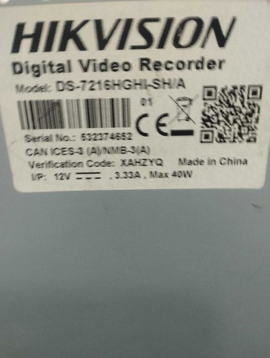 DVR Hikvision DS-7216HGHI-SH  Turbo HD cu HDD 4TB