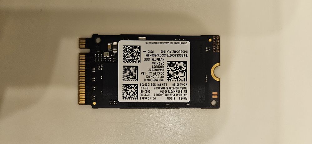 SSD Samsung PM991 512GB M.2 NVMe 2242 для ноутбука