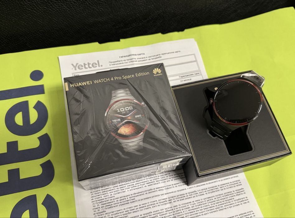 ЧИСТО НОВ 46mm Huawei Watch 4 Pro Space Edition Yettel Гаранция 2026г.