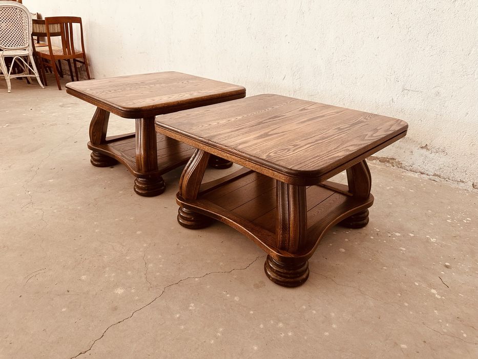 Комплект 2 шведски холни маси от масивен дъб – Scandinavian Rustic