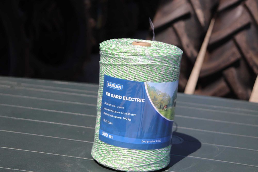 Rola fir Gard Electric verde-alb fi 3mm 6x0.3mm SS 500m Vaci