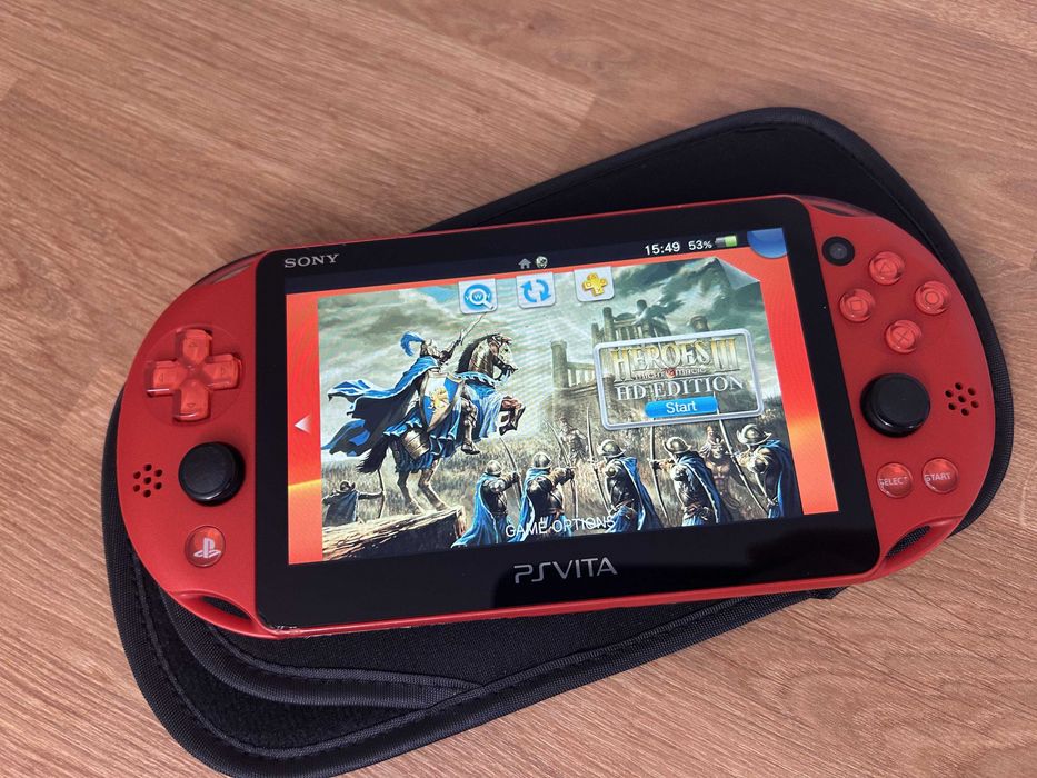 PS Vita Slim Metallic Red modată — culoare rara Japonia, 128GB
