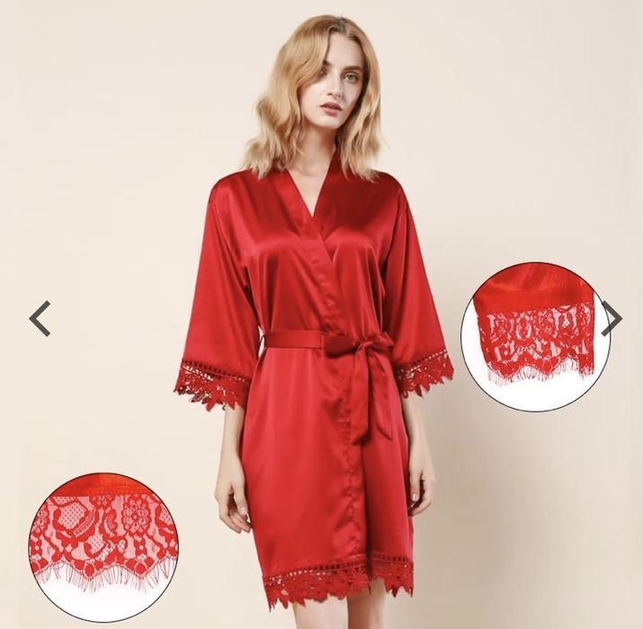 Tommy Hilfiger бюстие сутиен бельо Сатенен червен халат с надпис кума