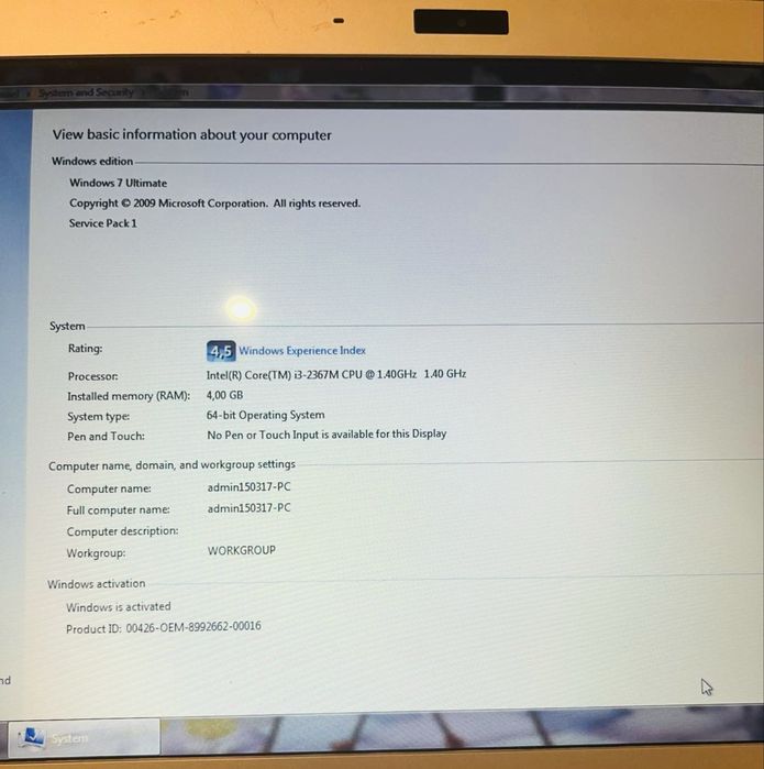 Sony Vaio 13.3” i3 / 4GB RAM
