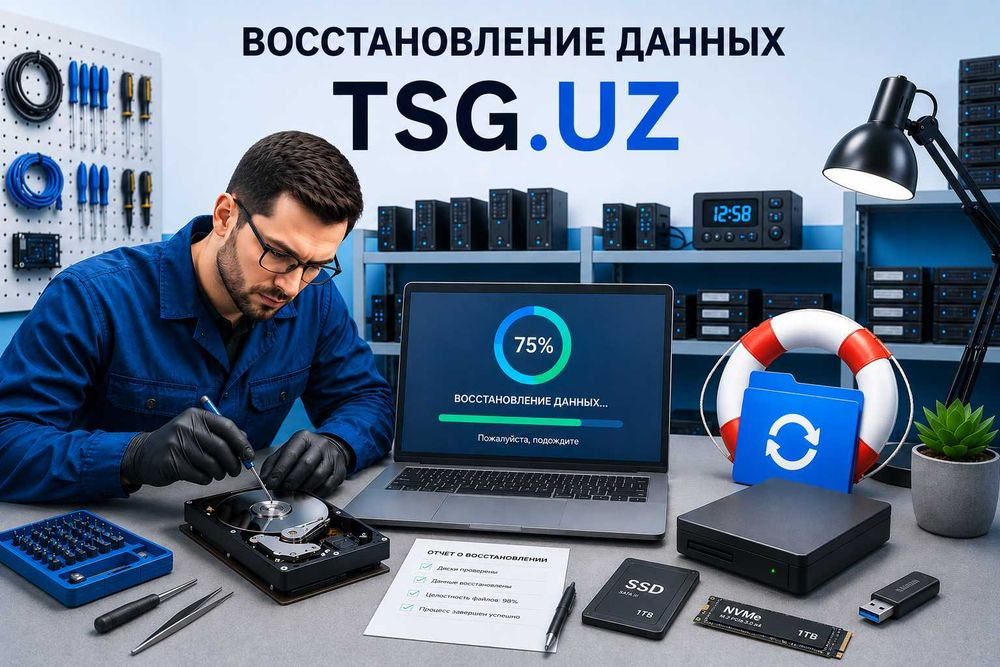 Восстановление данных с любых HDD SSD флешки  и тд. Ф/О любая