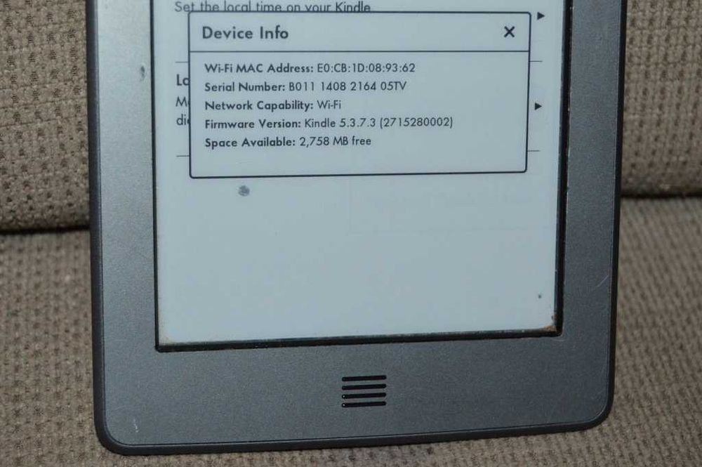 Ebook reader Amazon Kindle Touch (4th Gen) WIFI Touchscreen 4gb