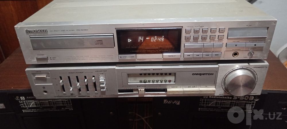 Radiotehnika S50 B, усилитель Амфитон 75у 101. CD пр. PIONER