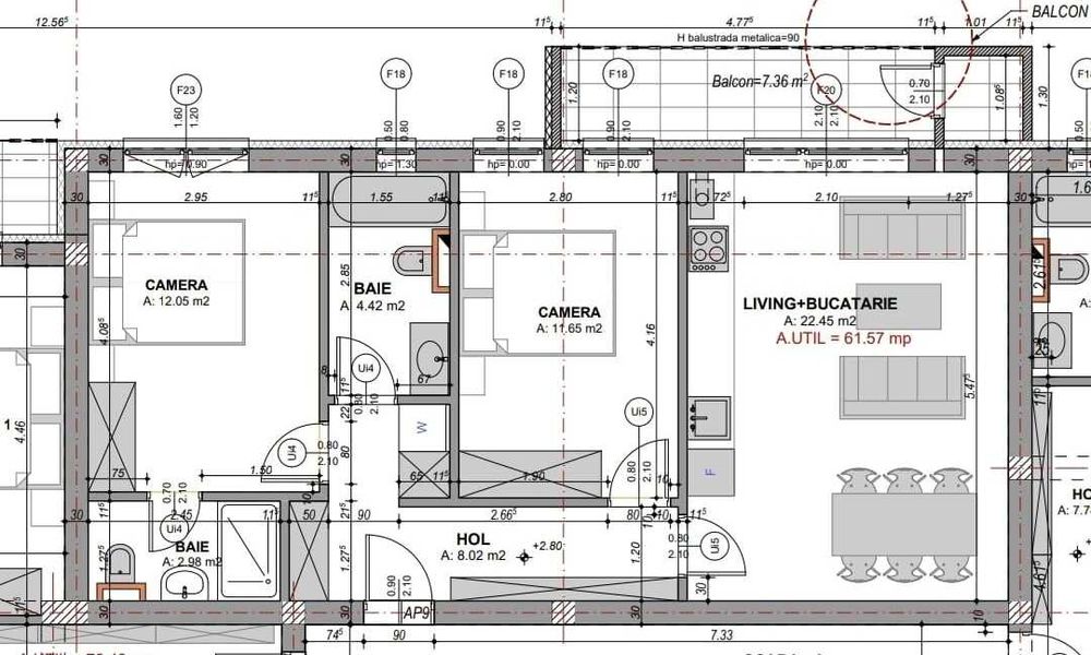 Vând apartament 3 camere, două bai , Mihai Viteazu - Rahovei