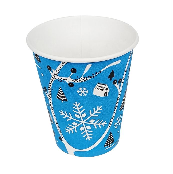 Pahar carton 8 oz/250ml WINTER - 50 buc/set