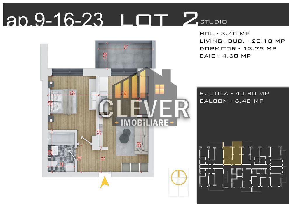 2 camere Pallady | 47,20 mp | Promo parcare | Metrou Nicolae Teclu