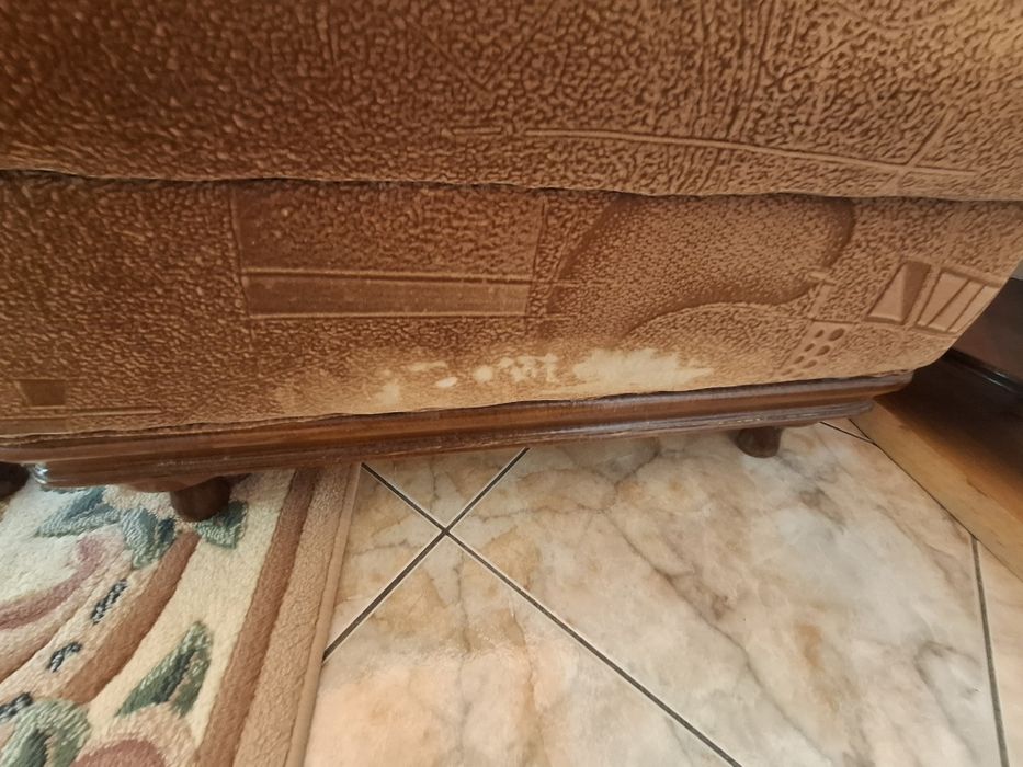 Canapea lemn masiv + două fotolii