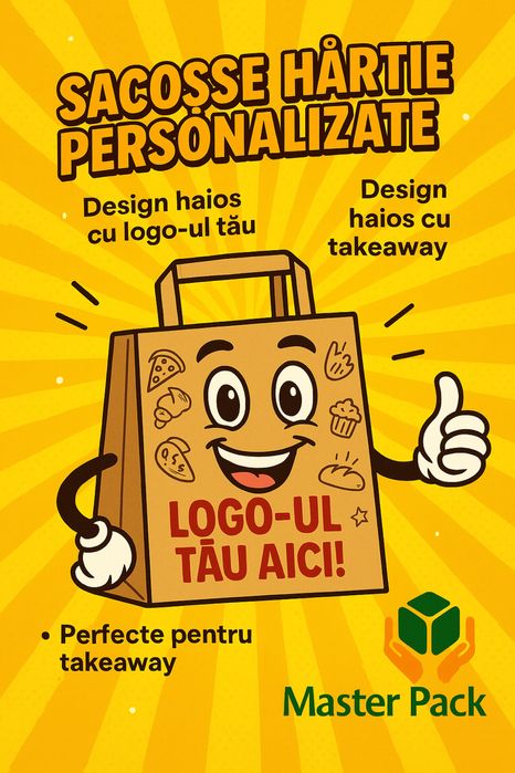 Pungi si sacose din hartie personalizate