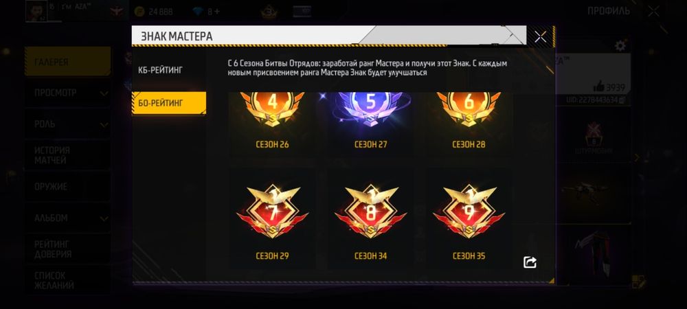 Продам акаунт фф 1700