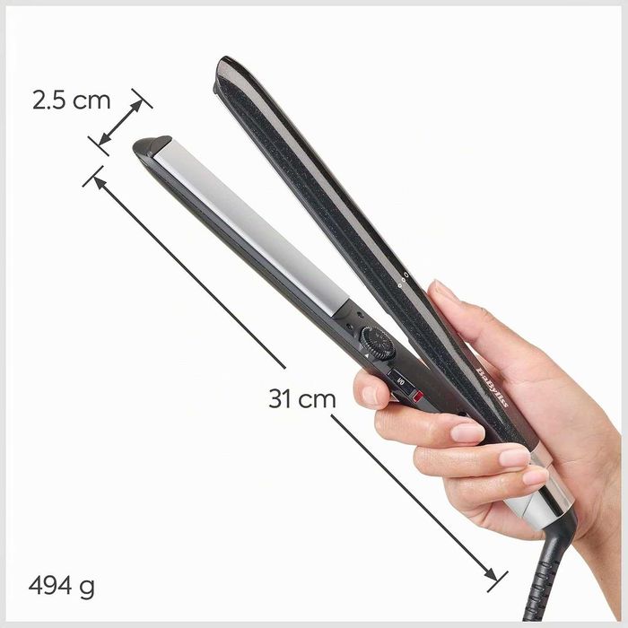 Преса за коса BaByliss Midnight Shine ST590E с титаниево-керамични плочи, ST590E
