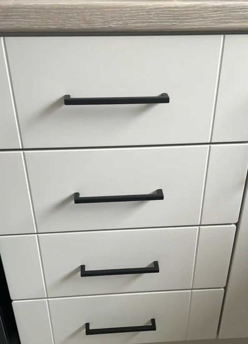 Елегантни дръжки за мебели 2 размера 96 и 128 мм черен мат