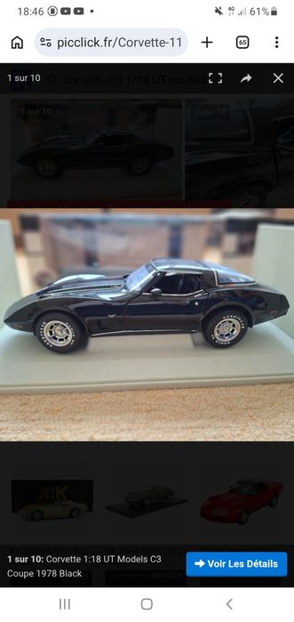 Macheta Corvette C3 - 1978 - 1/18  UT Models