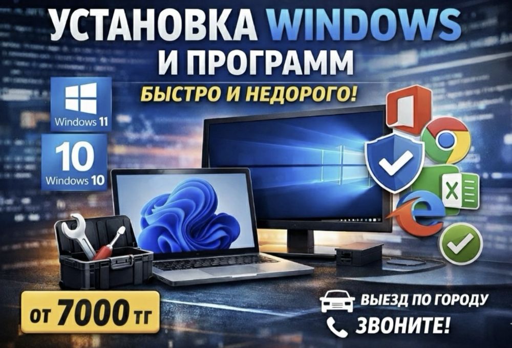 Установка Windows. Программист, айтишник, выезд