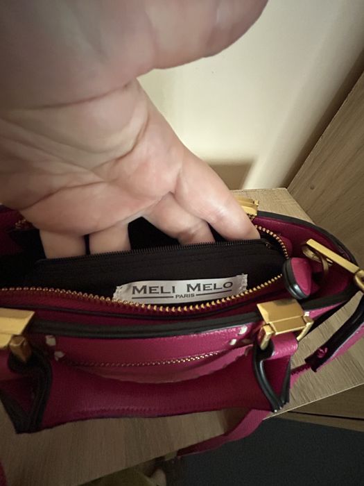 Geanta roz Meli Melo cu bareta detasabila