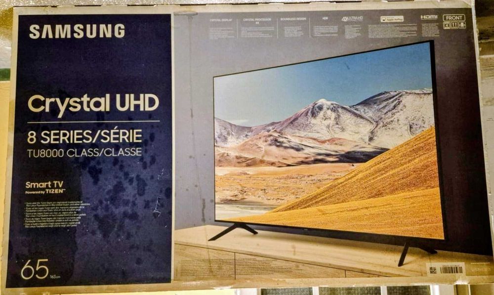 Smart TV SAMSUNG Crystal 65", TU8000 NOU+ Suport de perete nou cadou