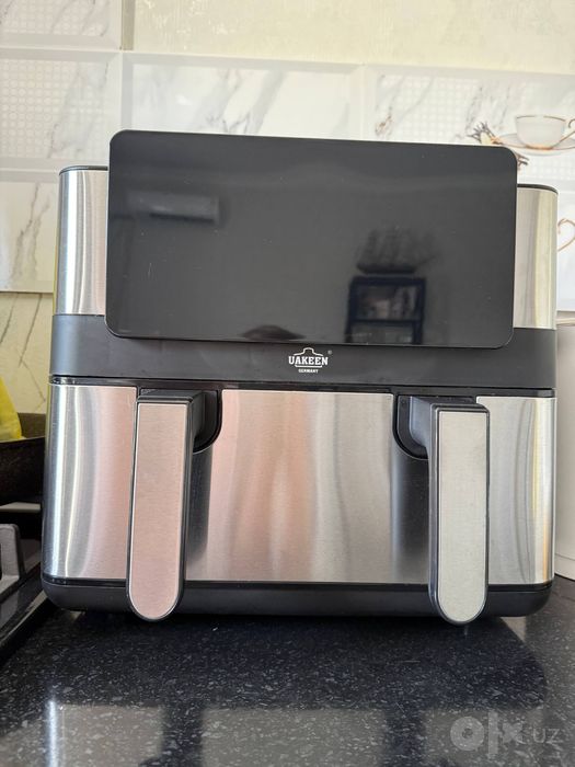 Двухкамерный аэрогриль UAKEEN (Air Fryer) с сенсорным экраном