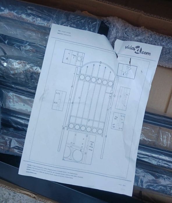 Poarta cu arcadă marca vital din 1m x 1,75cm noua