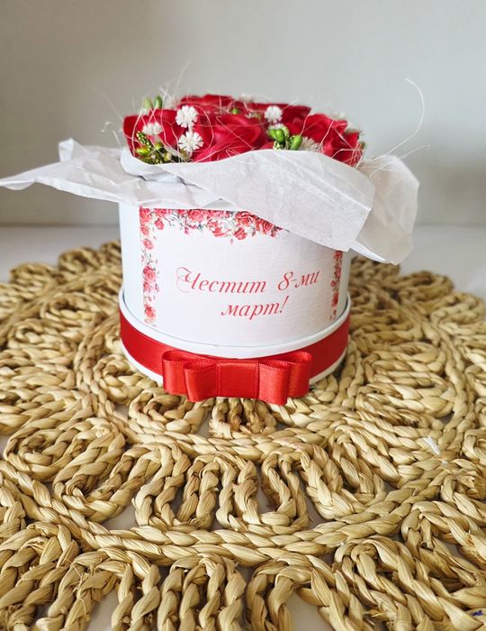 Букет  със сапунени рози