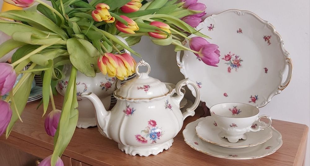 Сервиз за чай, костен порцелан, Edelstein Maria Theresia