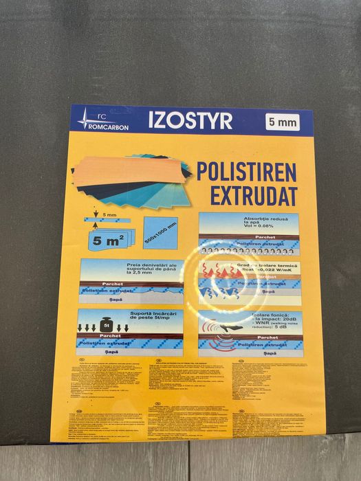 Vând 4 baxuri parchet laminat 10 mm Coletta oak + 4 baxuri polistiren