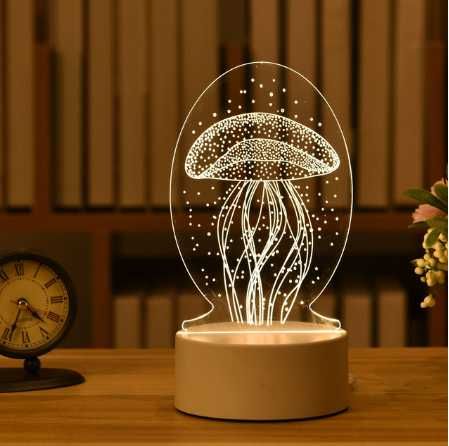 3D LED лампа коледа,love,happy birthday, мече,рози,сърца,коледа