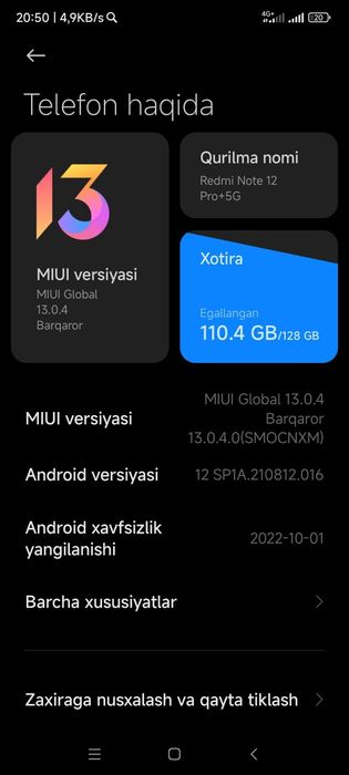 Redmi not 12 pro plus 5G