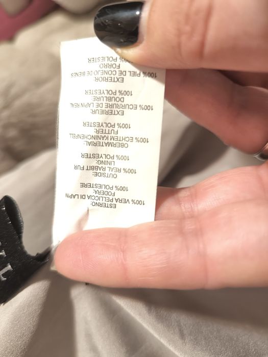 Geaca de blana naturala iepure  S