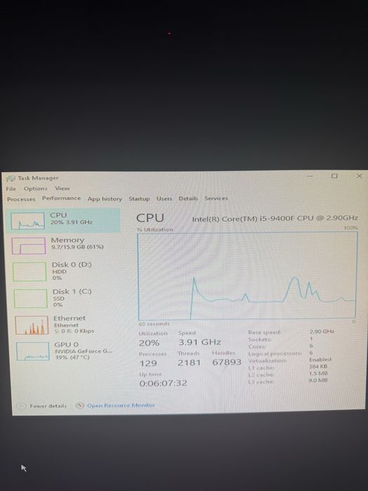 PC GAMING i5-9400 gtx1650 16gb ram