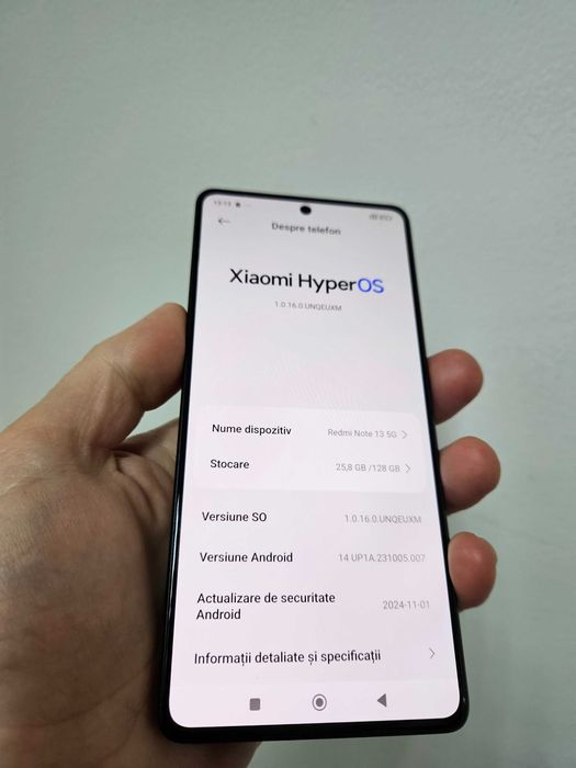 Xiaomi redmi note 13, 128 gb, impecabil, Garantie.