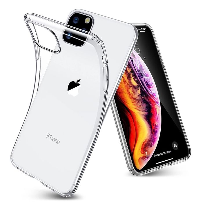 iPhone 11/12/13/14 PRO MAX - Husa Simple Case Slim Silicon Neagra/Clar