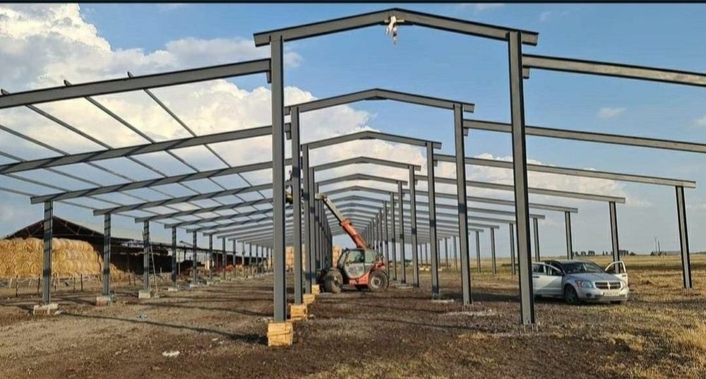 Hale , structuri metalice , stalpi si ferme din ipe