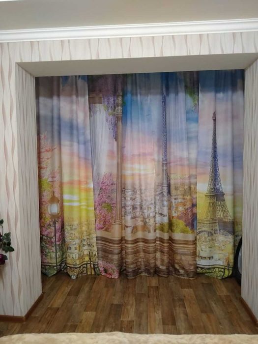 Яркие фото шторы