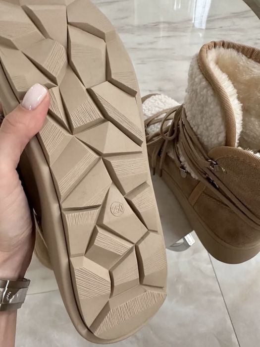 Зимние ботинки натуральная замша