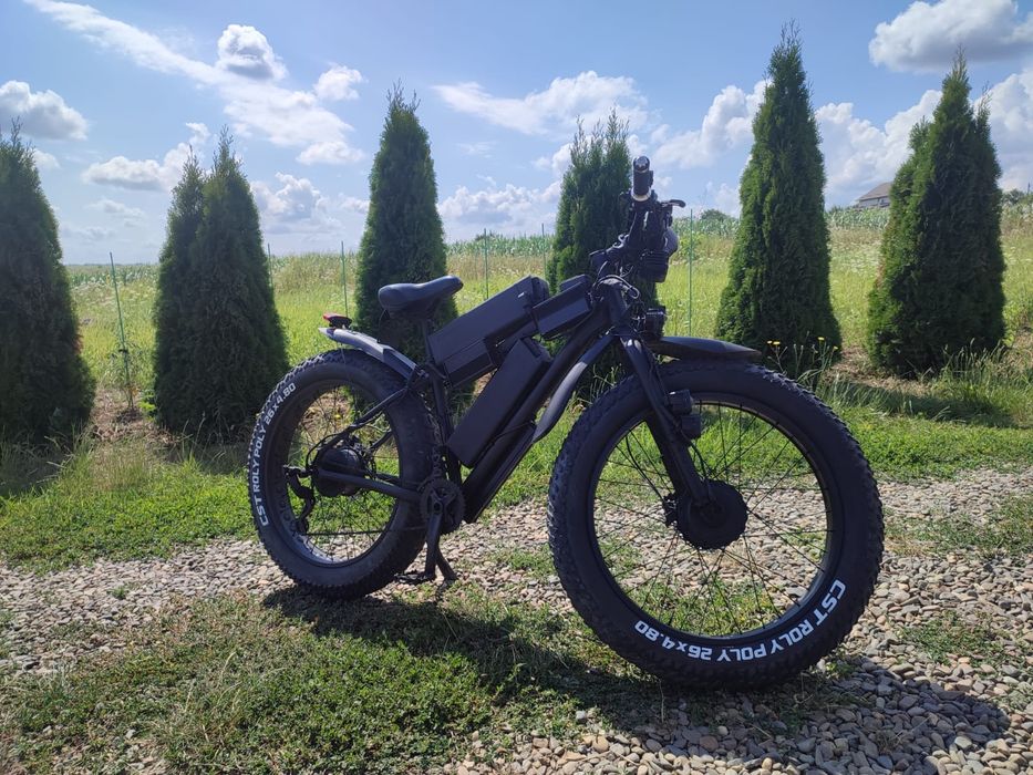 Bicicletă electrică fat bike 2 motoare