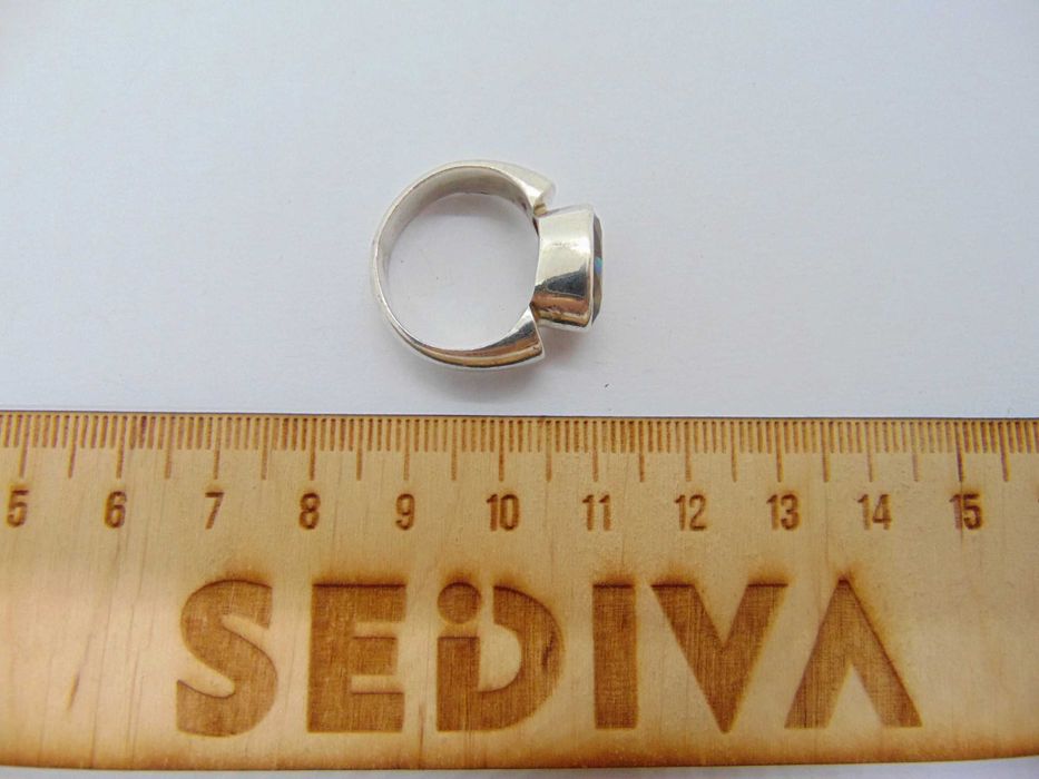 Inel din argint si quartz fumuriu