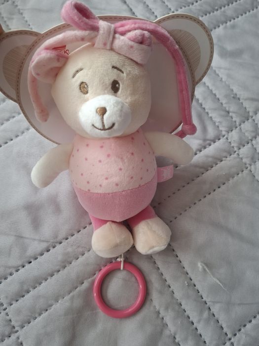 НОВА музикална играчка Амек Тойс, Латерна мече за бебе момиче