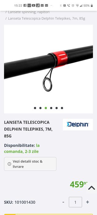 Lanseta telescopica Delphin 7m.