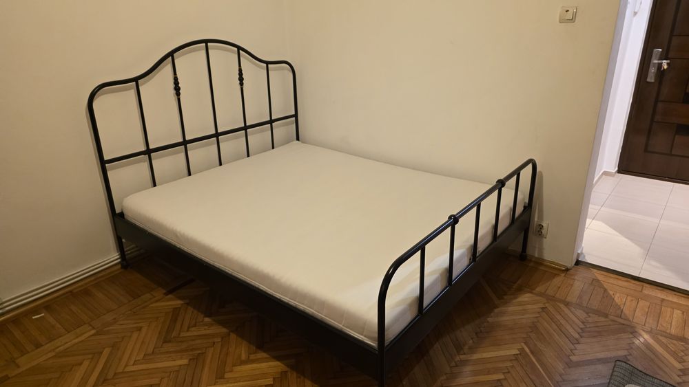Pat Ikea 160x200 Sagstua cu saltea super otropedica tare 22cm