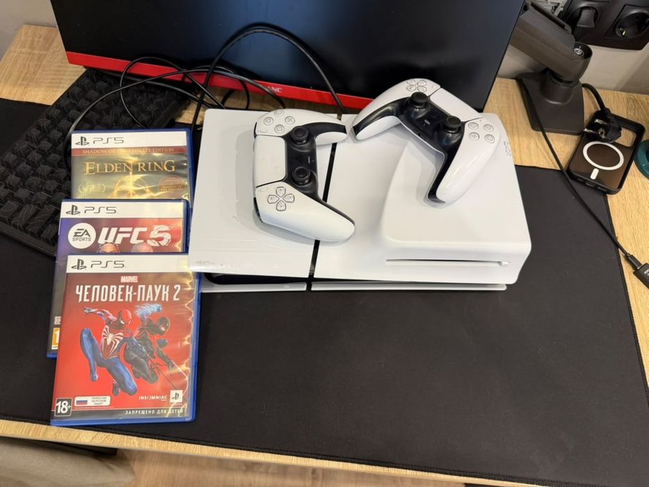 playstation 5 slim 1tb много игр