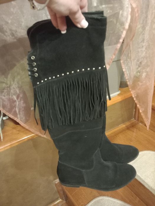 Cizme piele 37 si piele intoarsa 38
