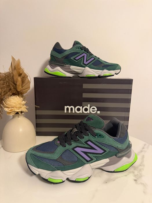 New Balance 9060 Green Piele Naturala