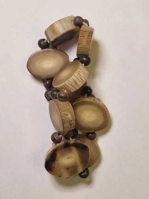 Brățară masivă stil etnic/boho, din os